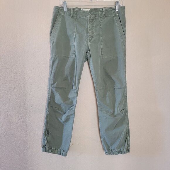 Nili Lotan Pants - Nili Lotan Cargo Cropped Jogger Military Pants Women Size 4 111/88 80NL Green